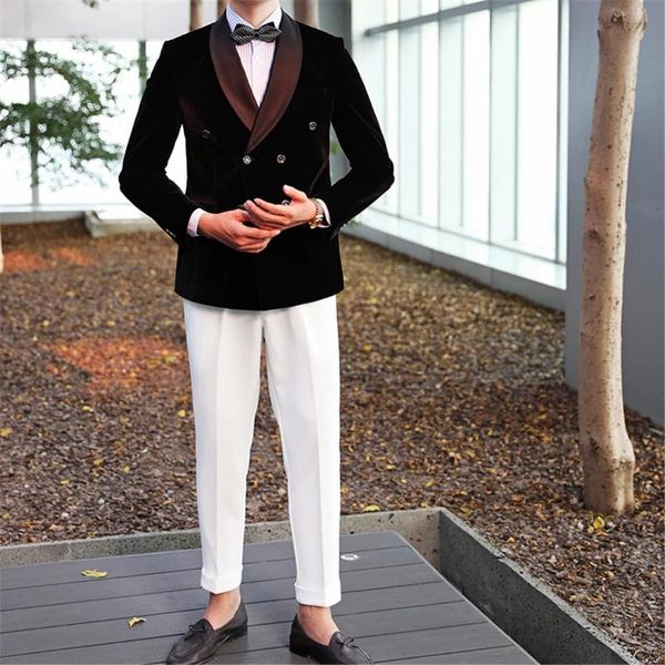 men's suits & blazers vintage loose men latest fashion shawl lapel wedding groom prom slim fit terno masculino blazer 2 pieces jacket+p, White;black
men's suits & blazers vintage loose men latest fashion shawl lapel wedding groom prom slim fit terno masculino blazer 2 pieces jacket+p, White;black