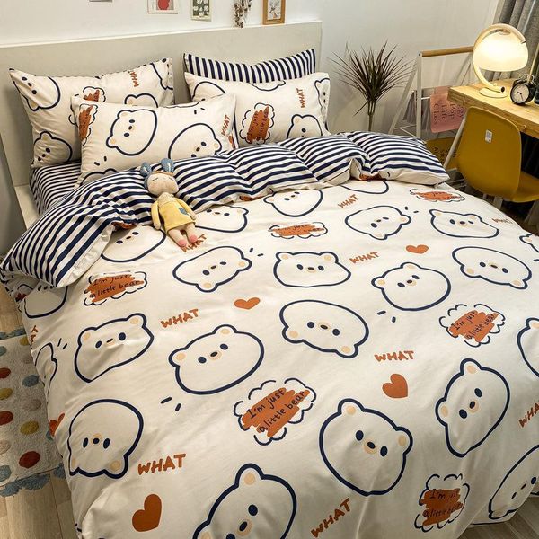 bedding sets cotton set with fitted sheet duvet cover pillowcase children household bed linen boys girls student dormitory bedclothes
bedding sets cotton set with fitted sheet duvet cover pillowcase children household bed linen boys girls student dormitory bedclothes