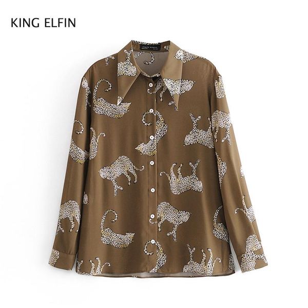 fashion shirt women 2021 autumn casual slim lapel animal print blouse female women's blouses & shirts, White
fashion shirt women 2021 autumn casual slim lapel animal print blouse female women's blouses & shirts, White