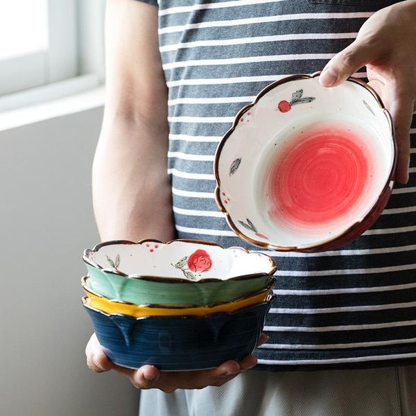 6/7 inch ceramic hand-painted bowl fruit pattern double handle kitchen salad snack cereal household cute tableware bowls
6/7 inch ceramic hand-painted bowl fruit pattern double handle kitchen salad snack cereal household cute tableware bowls