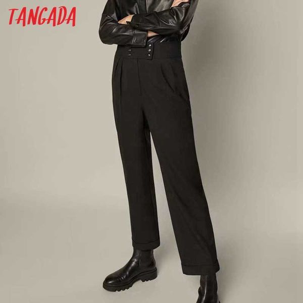 tangada fashion women buttons decorate wide leg pants trousers pockets office lady pants pantalon 4c44 210609, Black;white
tangada fashion women buttons decorate wide leg pants trousers pockets office lady pants pantalon 4c44 210609, Black;white