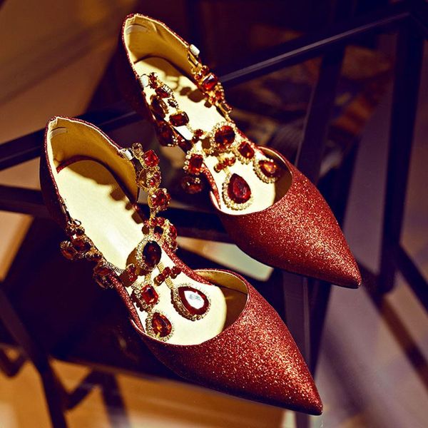 dress shoes european and american rhinestone banquet women's with straight point buckle foreign trade size single, Black
dress shoes european and american rhinestone banquet women's with straight point buckle foreign trade size single, Black