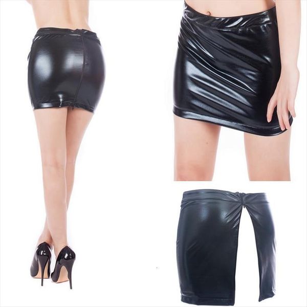 wet look metallic womens skirt low rise full back zipper short bodycon mini clubwear dance wear, Black
wet look metallic womens skirt low rise full back zipper short bodycon mini clubwear dance wear, Black