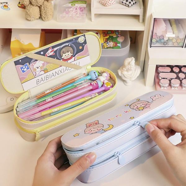 pencil cases case double-layer large capacity pen canvas girl pupils cute stationery prize reward student gift
pencil cases case double-layer large capacity pen canvas girl pupils cute stationery prize reward student gift