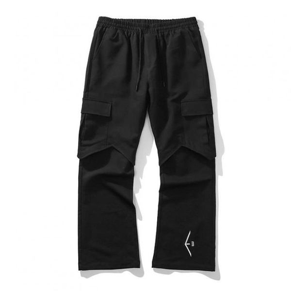men's pants harajuku vibe multi-pockets casual trousers mens 2021 japanese high street letter embroidery flare loose straight overalls, Black
men's pants harajuku vibe multi-pockets casual trousers mens 2021 japanese high street letter embroidery flare loose straight overalls, Black
