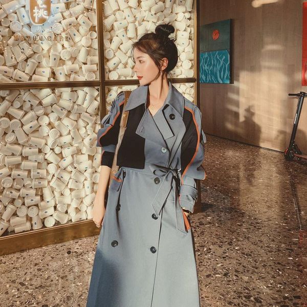 women's trench coats women coat fashion fall winter casual cotton with stitching color retro overcoats double breasted outwear kpop, Tan;black
women's trench coats women coat fashion fall winter casual cotton with stitching color retro overcoats double breasted outwear kpop, Tan;black