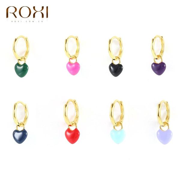 hoop & huggie roxi 925 sterling silver earrings with cute candy neon color enamel heart charm drop earring gold for girls, Golden;silver
hoop & huggie roxi 925 sterling silver earrings with cute candy neon color enamel heart charm drop earring gold for girls, Golden;silver