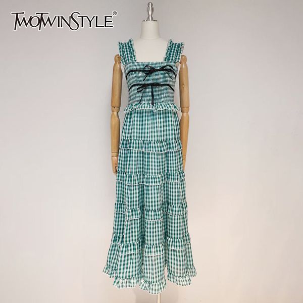 plaid patchwork bow dress for women square collar sleeveless high waist sling dresses female fashion new summer 210428, Black;gray
plaid patchwork bow dress for women square collar sleeveless high waist sling dresses female fashion new summer 210428, Black;gray