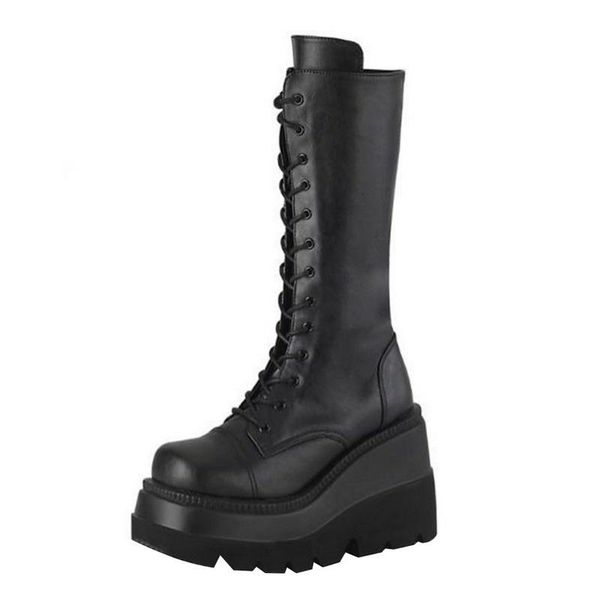 boots ladies high platform fashion designer lace up zip heels women wedges shoes woman luxury booties 2021, Black
boots ladies high platform fashion designer lace up zip heels women wedges shoes woman luxury booties 2021, Black