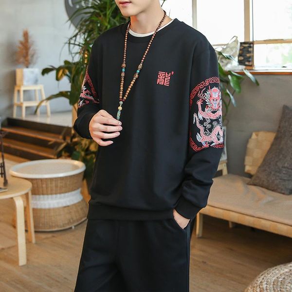 men's tracksuits autumn winter sets dragon embroidery sweat suit men set sweatshirts+pants outwear sportssuit sweatpant, Gray
men's tracksuits autumn winter sets dragon embroidery sweat suit men set sweatshirts+pants outwear sportssuit sweatpant, Gray