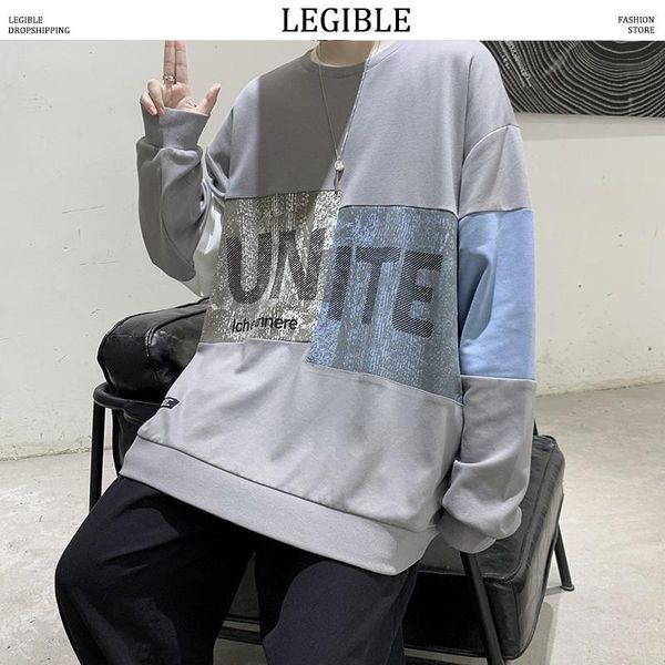 men's hoodies & sweatshirts korean men oversize patchwork pullover mens casual loose, Black
men's hoodies & sweatshirts korean men oversize patchwork pullover mens casual loose, Black
