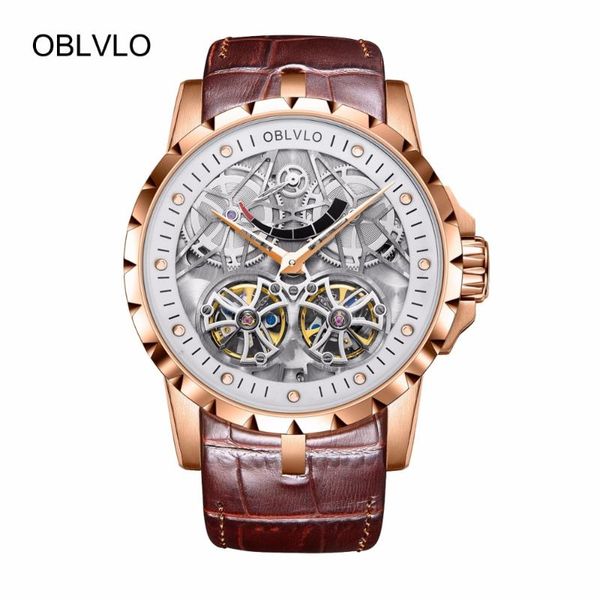 wristwatches oblvlo transparent hollow skeleton watches tourbillon rose gold automatic men obl3609, Slivery;brown
wristwatches oblvlo transparent hollow skeleton watches tourbillon rose gold automatic men obl3609, Slivery;brown