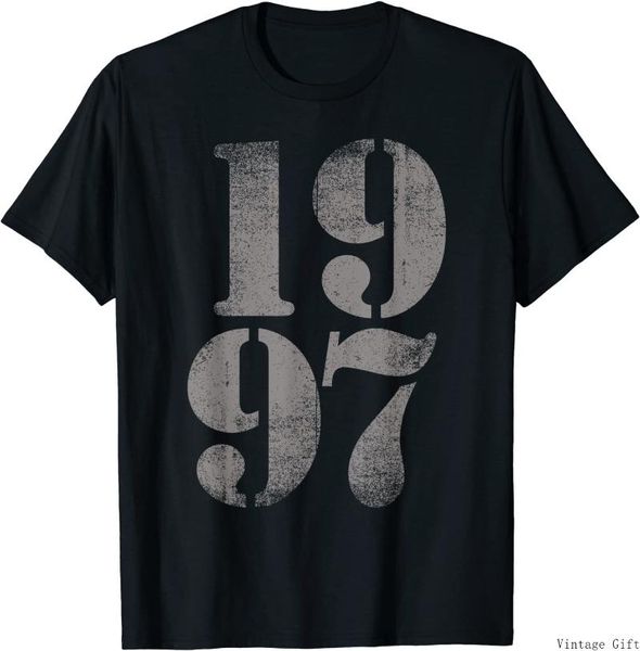 men's t-shirts 1997 birth year vintage distressed retro birthday t-shirt, White;black
men's t-shirts 1997 birth year vintage distressed retro birthday t-shirt, White;black