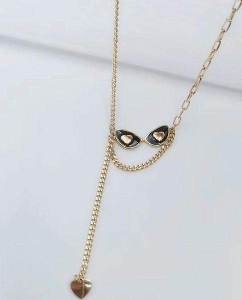 chokers style black glasses necklace stainless steel chain design jewelry, Golden;silver
chokers style black glasses necklace stainless steel chain design jewelry, Golden;silver