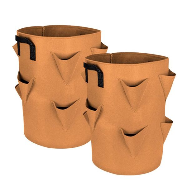 2pcs portable patio with handles strawberry planting bag pot potato vegetable flower folding container growing pouch pocket planters & pots
2pcs portable patio with handles strawberry planting bag pot potato vegetable flower folding container growing pouch pocket planters & pots