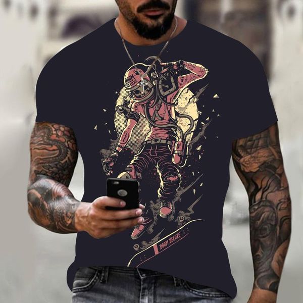 men's t-shirts summer fashion high-quality loose funny design astronaut print cool, White;black
men's t-shirts summer fashion high-quality loose funny design astronaut print cool, White;black