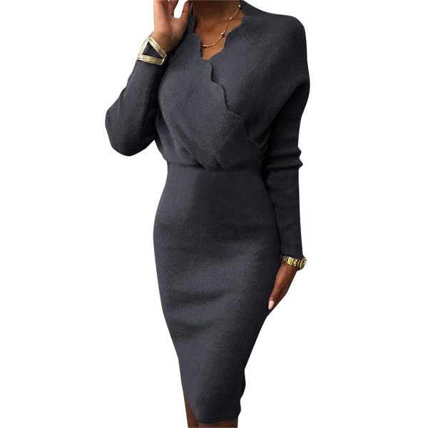 casual dresses stylish lady knitted dress 2021 autumn women long sleeve v neck bodycon bandage club party elegant ol midi vestidos de festa, Black;gray
casual dresses stylish lady knitted dress 2021 autumn women long sleeve v neck bodycon bandage club party elegant ol midi vestidos de festa, Black;gray