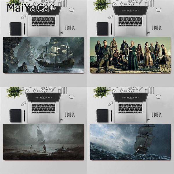 mouse pads & wrist rests maiyaca black sails office mice gamer soft pad large keyboards mat