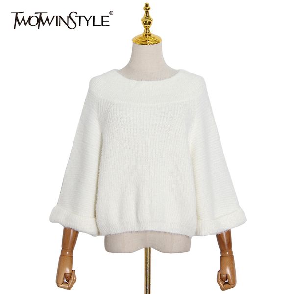 loose white knitted pullovers for women slash neck long sleeve casual sweater fall fashion 210524, White;black
loose white knitted pullovers for women slash neck long sleeve casual sweater fall fashion 210524, White;black