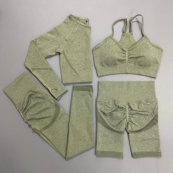 yoga outfit fitness set women's sportswear workout clothes high waist sports legging seamless bra crop long sleeve suit
yoga outfit fitness set women's sportswear workout clothes high waist sports legging seamless bra crop long sleeve suit