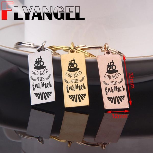 keychains flyangel fashion key chain engraved god bless the farmer stainless steel keyring holder for gifts bag charm, Silver
keychains flyangel fashion key chain engraved god bless the farmer stainless steel keyring holder for gifts bag charm, Silver