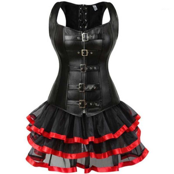 steampunk straps corset dress womens faux leather overbust bustier gothic body shaper mini skirt tutu plus size bustiers & corsets, Black;white
steampunk straps corset dress womens faux leather overbust bustier gothic body shaper mini skirt tutu plus size bustiers & corsets, Black;white
