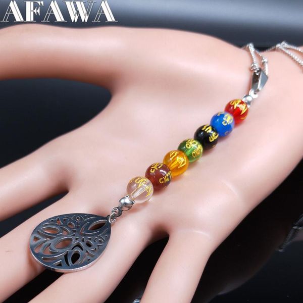 stainless steel colored glass statement necklace women water drop flower of life 7 color chakra jewelry joyas n20289s02 pendant necklaces, Silver
stainless steel colored glass statement necklace women water drop flower of life 7 color chakra jewelry joyas n20289s02 pendant necklaces, Silver