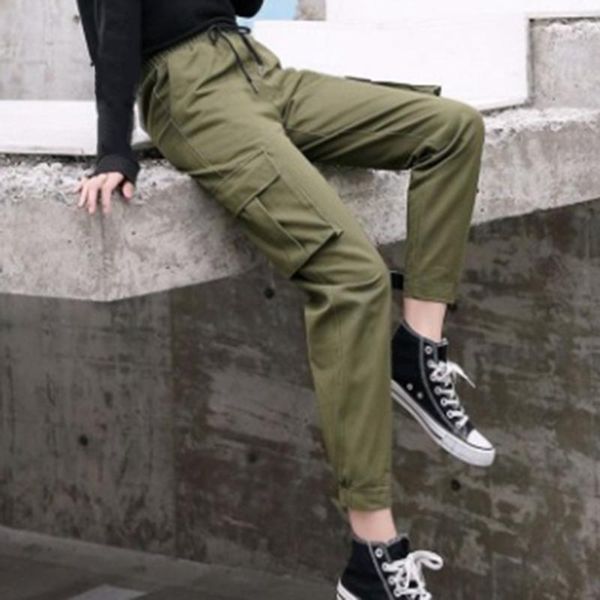 women's pants & capris 2021 women cargo casual streetwear harajuku hip hop harem high waist loose female fashion, Black;white
women's pants & capris 2021 women cargo casual streetwear harajuku hip hop harem high waist loose female fashion, Black;white