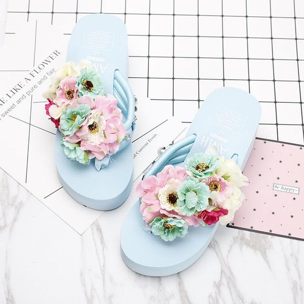 summer slippers women fashion flip flops beach platform sandals ladies handmade flowers wedge shoes, Black
summer slippers women fashion flip flops beach platform sandals ladies handmade flowers wedge shoes, Black