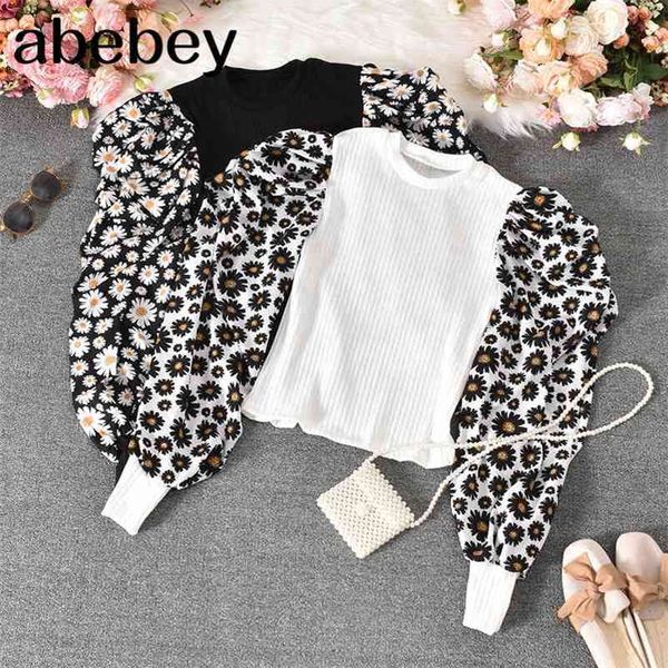 ins fashion daisy flower print puff sleeve women blouse shirt spring autumn stretch knit women streetwear blusas 210715, White
ins fashion daisy flower print puff sleeve women blouse shirt spring autumn stretch knit women streetwear blusas 210715, White