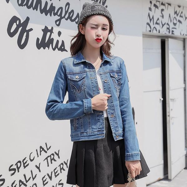 women's jackets and autumn cowboy spring korean version slim ol style tide single breasted blue long sleeve short coat, Black;brown
women's jackets and autumn cowboy spring korean version slim ol style tide single breasted blue long sleeve short coat, Black;brown