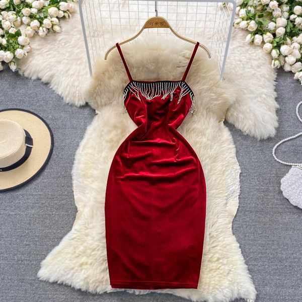 casual dresses tassels spaghetti strap velvet dress women fashion autumn sleeveless high waist slim bodycon year christmas party, Black;gray
casual dresses tassels spaghetti strap velvet dress women fashion autumn sleeveless high waist slim bodycon year christmas party, Black;gray