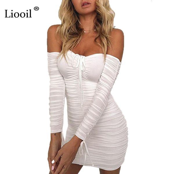 dress off shoulder bodycon women clubwear autumn winter sheath long sleeve strapless party draped mini dress t9vn, Black;gray
dress off shoulder bodycon women clubwear autumn winter sheath long sleeve strapless party draped mini dress t9vn, Black;gray