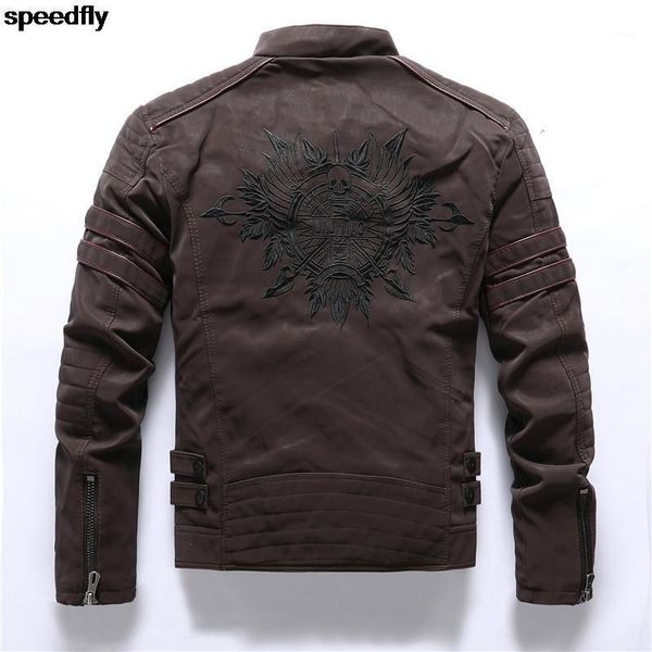 men embroidery skull motorcycle leather jackets biker coat winter warm casual jacket for men's, Black;brown
men embroidery skull motorcycle leather jackets biker coat winter warm casual jacket for men's, Black;brown