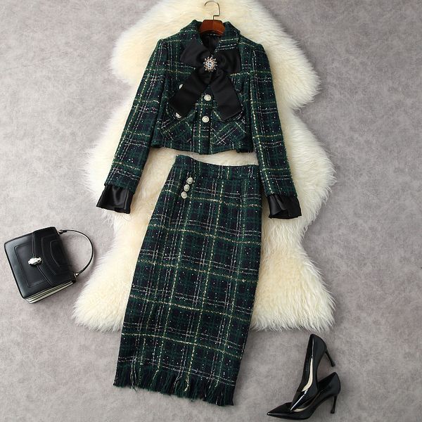 european and american women's clothing winter 2022 new long sleeve bow plaid coat fringe skirt fashion tweed suit, White
european and american women's clothing winter 2022 new long sleeve bow plaid coat fringe skirt fashion tweed suit, White