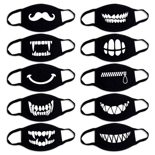 black funny expression cartoon teeth pritned mask masquerade cosplay party masks cotton dustproof half face protection cycling mask
black funny expression cartoon teeth pritned mask masquerade cosplay party masks cotton dustproof half face protection cycling mask