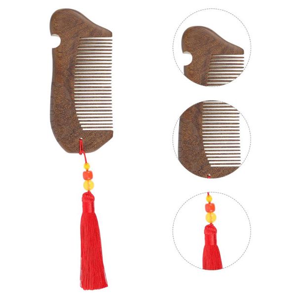hair brushes 1pc chic salon combs wood tassel sculptural styling, Silver 
hair brushes 1pc chic salon combs wood tassel sculptural styling, Silver