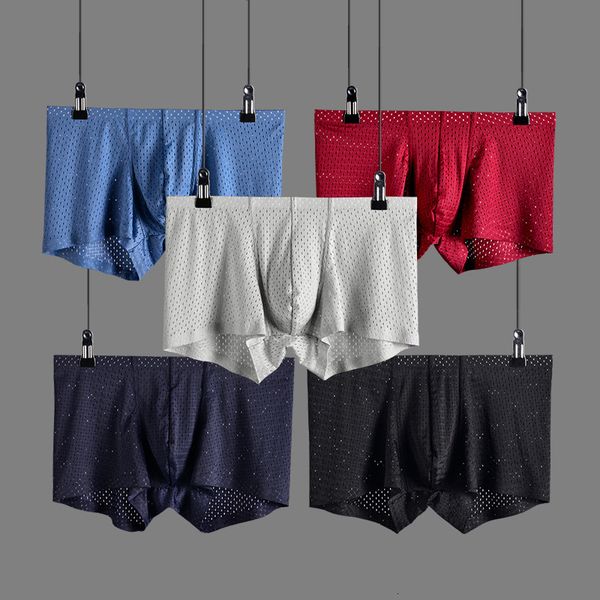 men's ice silk traceless underwear one piece mesh boxer pants, breathable and comfortable, Black;white
men's ice silk traceless underwear one piece mesh boxer pants, breathable and comfortable, Black;white