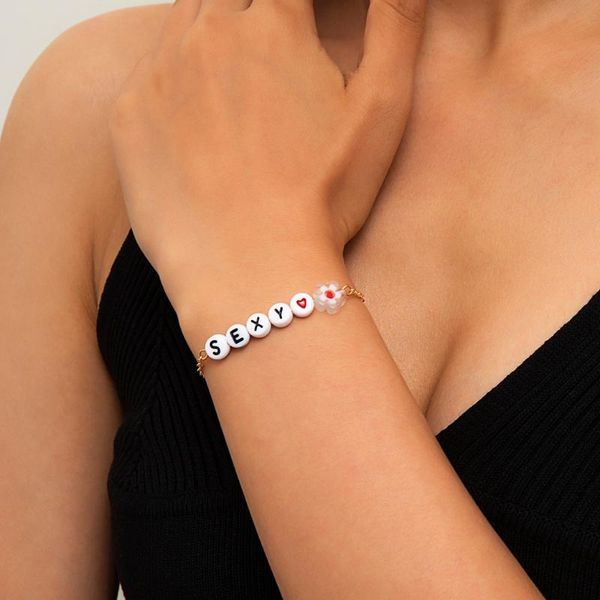link, chain ingemark fashion boho angel letter link bracelets hand sweet circle glass flower heart bracelet bangles women jewelry 2021, Black
link, chain ingemark fashion boho angel letter link bracelets hand sweet circle glass flower heart bracelet bangles women jewelry 2021, Black