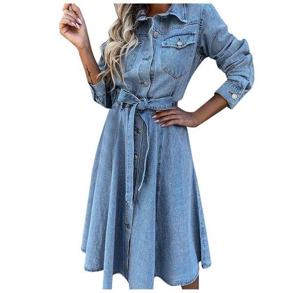 casual dresses denim elegant long sleeve shirt dress ladies midi vestidos pocket button sundress loose plus size #bl3, Black;gray
casual dresses denim elegant long sleeve shirt dress ladies midi vestidos pocket button sundress loose plus size #bl3, Black;gray
