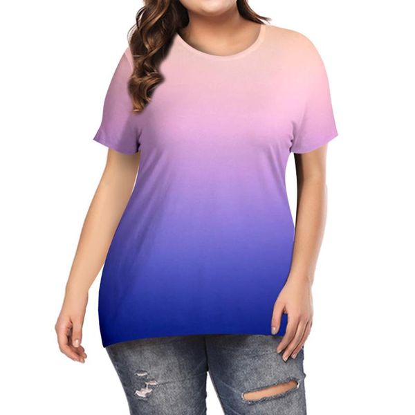 plus size t-shirt sale oversized casual gradient color loose summer short sleeve o neck fashion street t shirt chemisier, Black
plus size t-shirt sale oversized casual gradient color loose summer short sleeve o neck fashion street t shirt chemisier, Black