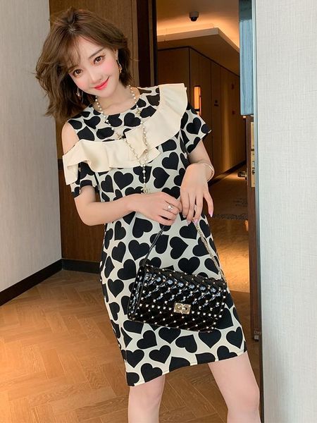 women's tracksuits trendy fashion printed off-shoulder stitching ruffles loose slimming elegant dress female summer style, Gray
women's tracksuits trendy fashion printed off-shoulder stitching ruffles loose slimming elegant dress female summer style, Gray