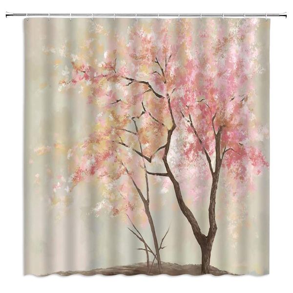 landscape shower curtain abstract oil painting landscape of spring pink cherry tree branches,70x70 inch polyester fabric
landscape shower curtain abstract oil painting landscape of spring pink cherry tree branches,70x70 inch polyester fabric