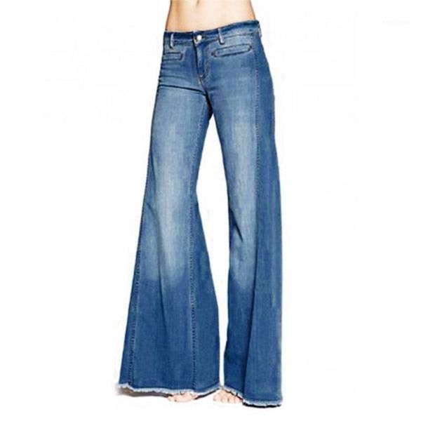 women's jeans libieliy stretch pocket trousers wide leg pants women destoryed flare button waist bell bottom vintage denim, Blue
women's jeans libieliy stretch pocket trousers wide leg pants women destoryed flare button waist bell bottom vintage denim, Blue