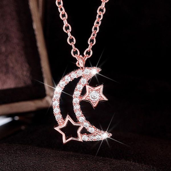 pendant necklaces luxury wedding bridal choker necklace women star moon cross deer zircon clavicle chain girlfriend jewelry gifts, Silver
pendant necklaces luxury wedding bridal choker necklace women star moon cross deer zircon clavicle chain girlfriend jewelry gifts, Silver