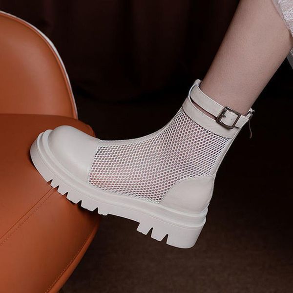 sandals 21 summer women's sandal net gauze thick soles beige soft leather short boots thin outer wear high street fashion cold boot, Black
sandals 21 summer women's sandal net gauze thick soles beige soft leather short boots thin outer wear high street fashion cold boot, Black