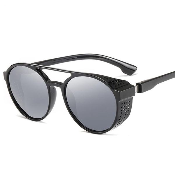 sunglasses retro gothic steampunk style round metal frame men women designer windproof goggles, White;black
sunglasses retro gothic steampunk style round metal frame men women designer windproof goggles, White;black