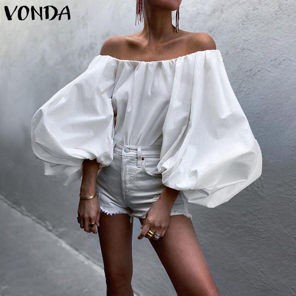 women's blouses & shirts vonda women elegant 2021 ladies off the shoulder plus size baggy sleeve blouse fashion blusas femme stree, White
women's blouses & shirts vonda women elegant 2021 ladies off the shoulder plus size baggy sleeve blouse fashion blusas femme stree, White