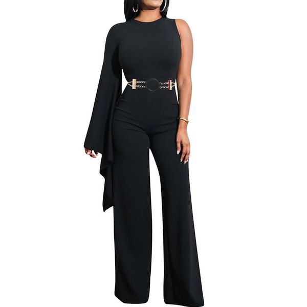 women's jumpsuits & rompers one shoulder black wide leg jumpsuit women summer flare sleeve long pants ladies elegant evening outfits zi, Black;white
women's jumpsuits & rompers one shoulder black wide leg jumpsuit women summer flare sleeve long pants ladies elegant evening outfits zi, Black;white