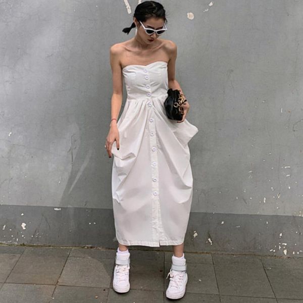 spring summer women's french style strapless temperament shirt tube waist white dress casual dresses, Black;gray
spring summer women's french style strapless temperament shirt tube waist white dress casual dresses, Black;gray